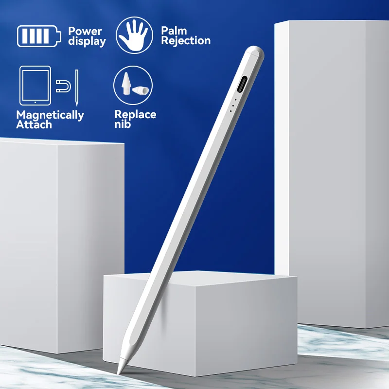 Stylus Pen For Android Phone Apple Pencil Original 2  With Logo 1:1 Ipad Mini Con Soft Tips For Apple Pencil Tip Cover Holder