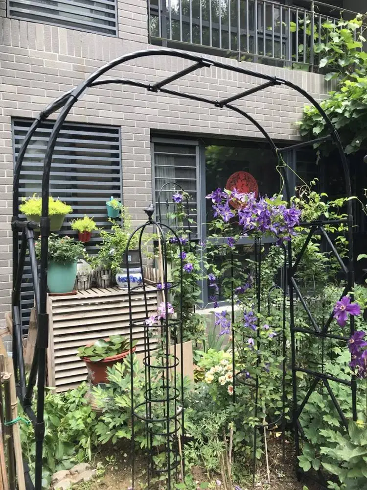 
New Design Outdoor Garden Lawn Backyard Waterproof White Arch Abour Flower Frame Garden Arbor for Various Climbing Plants 
