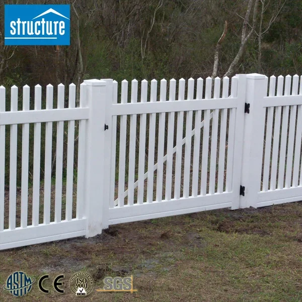 Wholesale Price Vinyl PVC Plastic Picket Fence Gates Designs For Houses