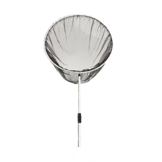 Round Contractible Handle 60cm Diameter Fishing Landing Net Aluminum Material Pond Fish Net