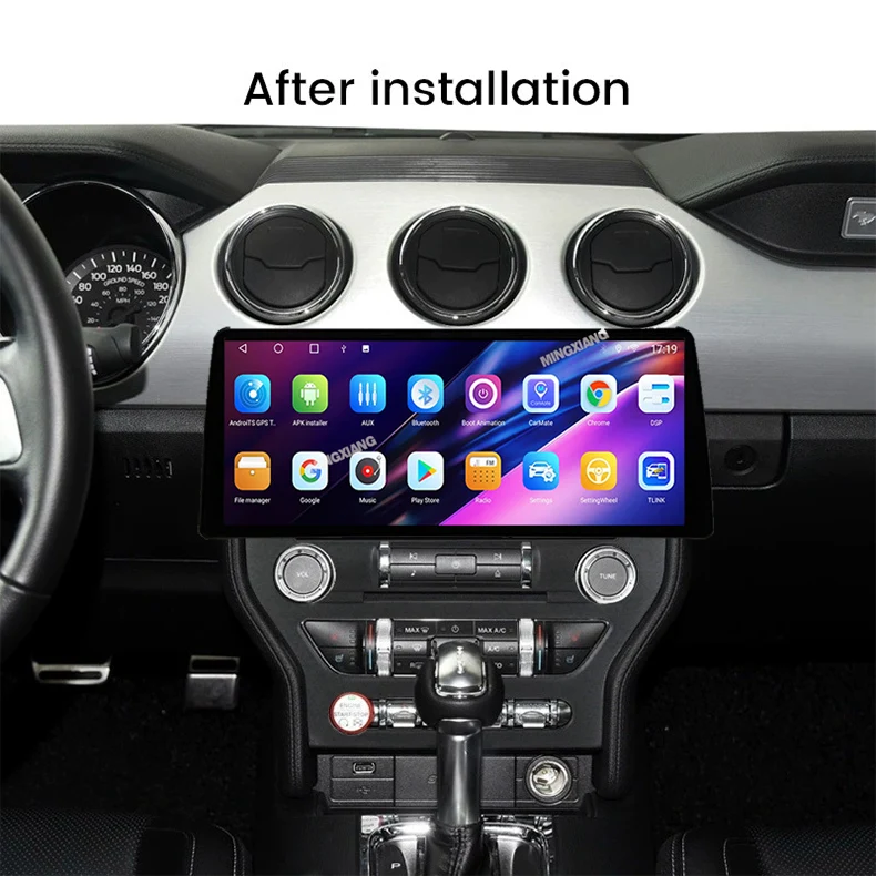 For Mustang 12.3inch Screen Inch 2+32/4+64GB 4+4Core Android Car Stereo CarPlay Android Auto Radio WiFi/GPS/BT/FM/RDS/DSP/IPS/AH