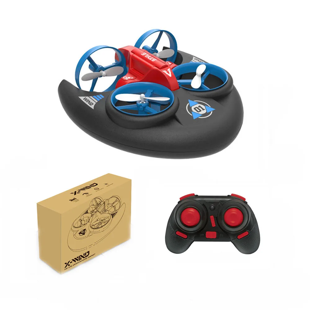 Creative Novelty Radio Control Toys Air-Ground-Water 3 IN 1 Modes Nano Mini Drone Toy with Multiple Ways to Play