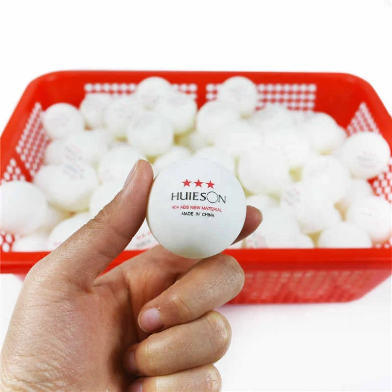 Huieson 30 50 100 Pcs English New Material Table Tennis Balls 3 Star 40mm+ 2.8g White Orange Ping ABS