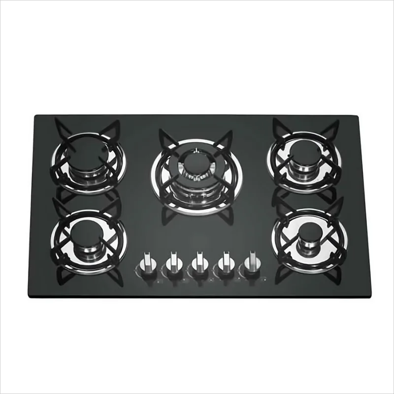 220 V  gas hob 5 burner gas stove built in five gas burner glass cooking bench black LNG rv cooker cooktop kitchen kitchenware