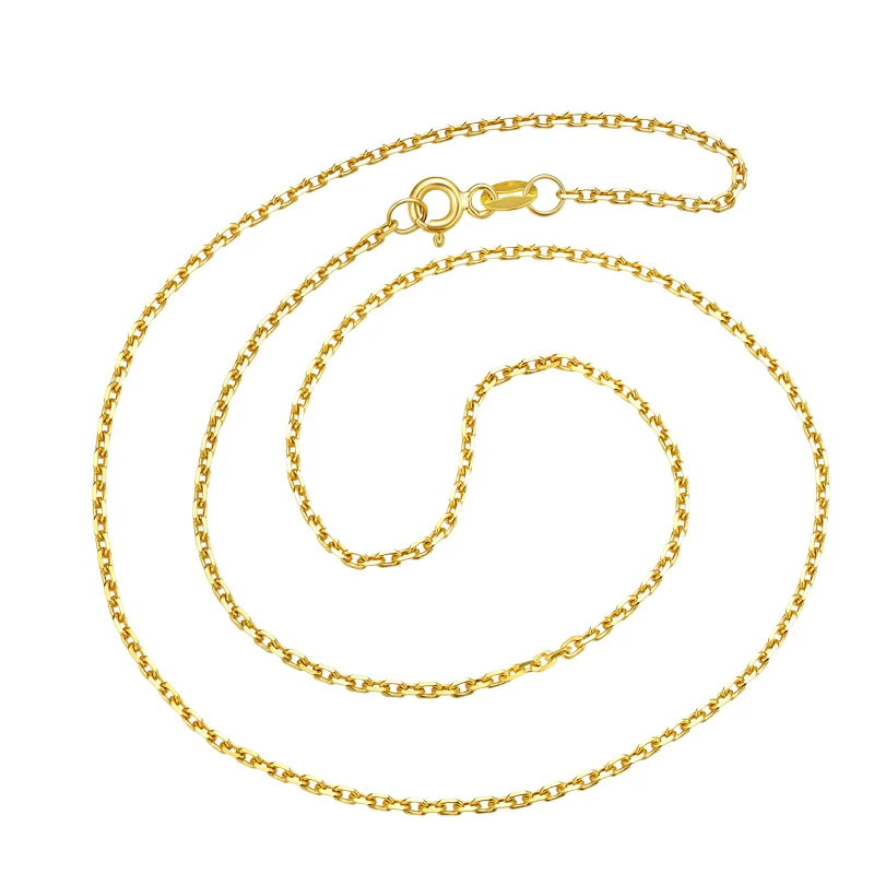 Firstmadam Custom 9K Solid Gold Pawnable Gold Cross Chain Fine Necklace Jewelry Accessories For Women