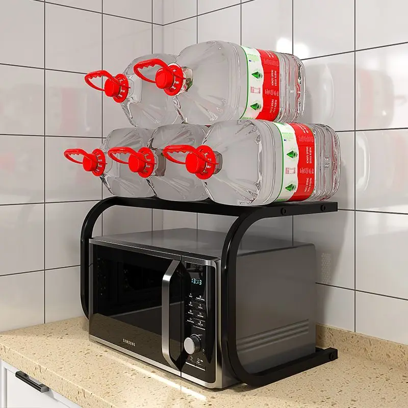 Hot Sale Expandable Microwave Oven Rack Shelf 2 Tiers Microwave Stand Countertop Organizer For Kitchen