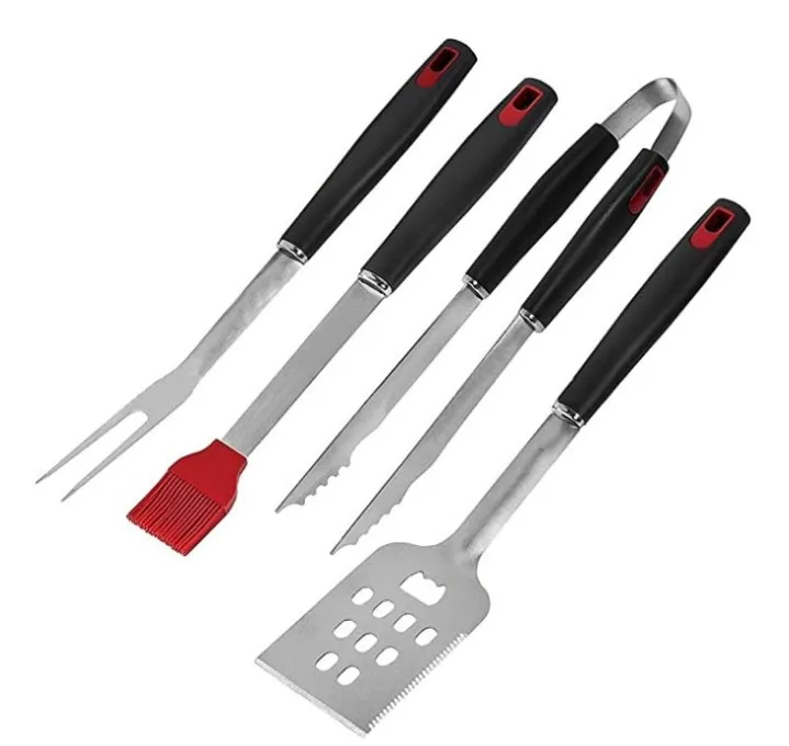 Wholesale Camping Portable Kitchen Tool Outdoor S/S handle BBQ Tool set Barbecue grill tool set with carry case