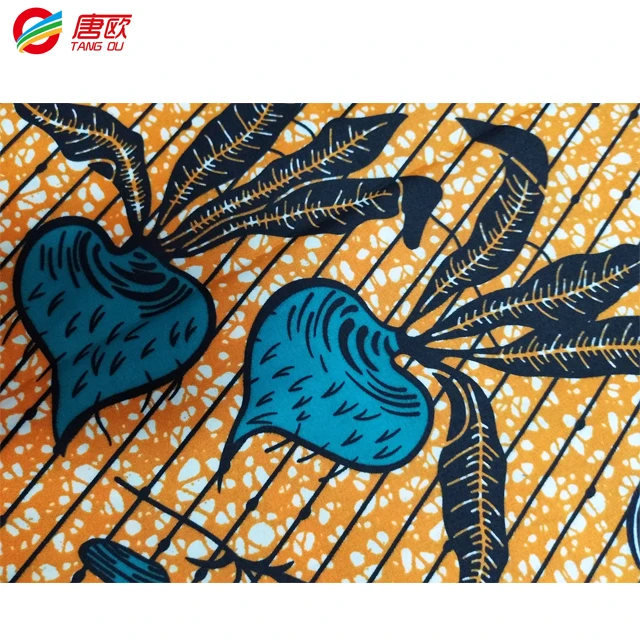 High quality Print wax fabric 100% Polyester Wholesale popular cotton wax printed clothing fabric