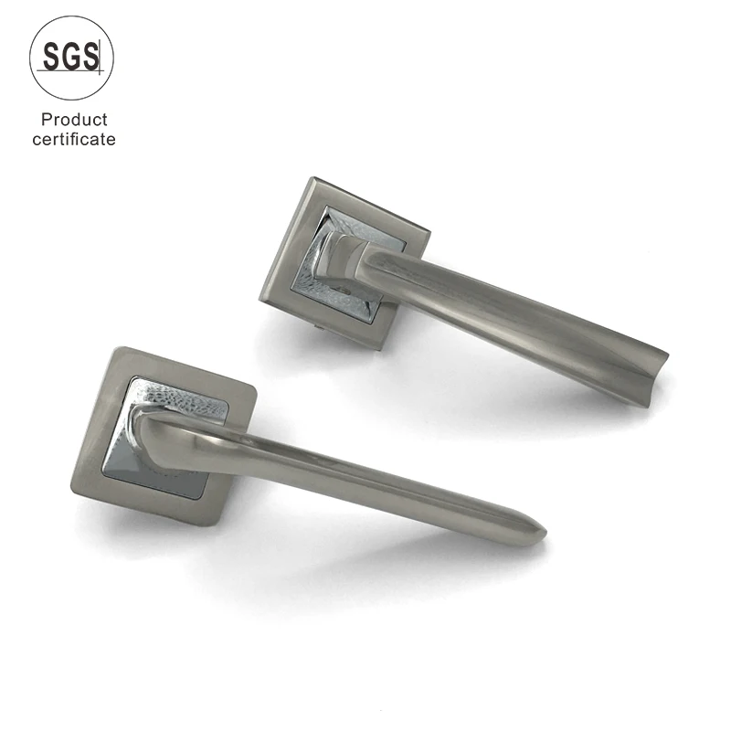 Современные золотые алюминиевые внутренние дверные ручки в черном квадратном стиле