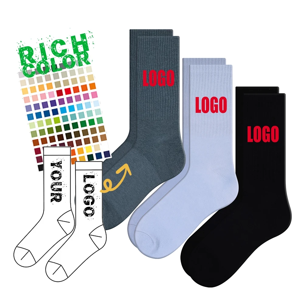 Custom Your Own Logo Sports Athletic Socks Design Athletic Gym Socks Custom Logo Workout Sport Sock