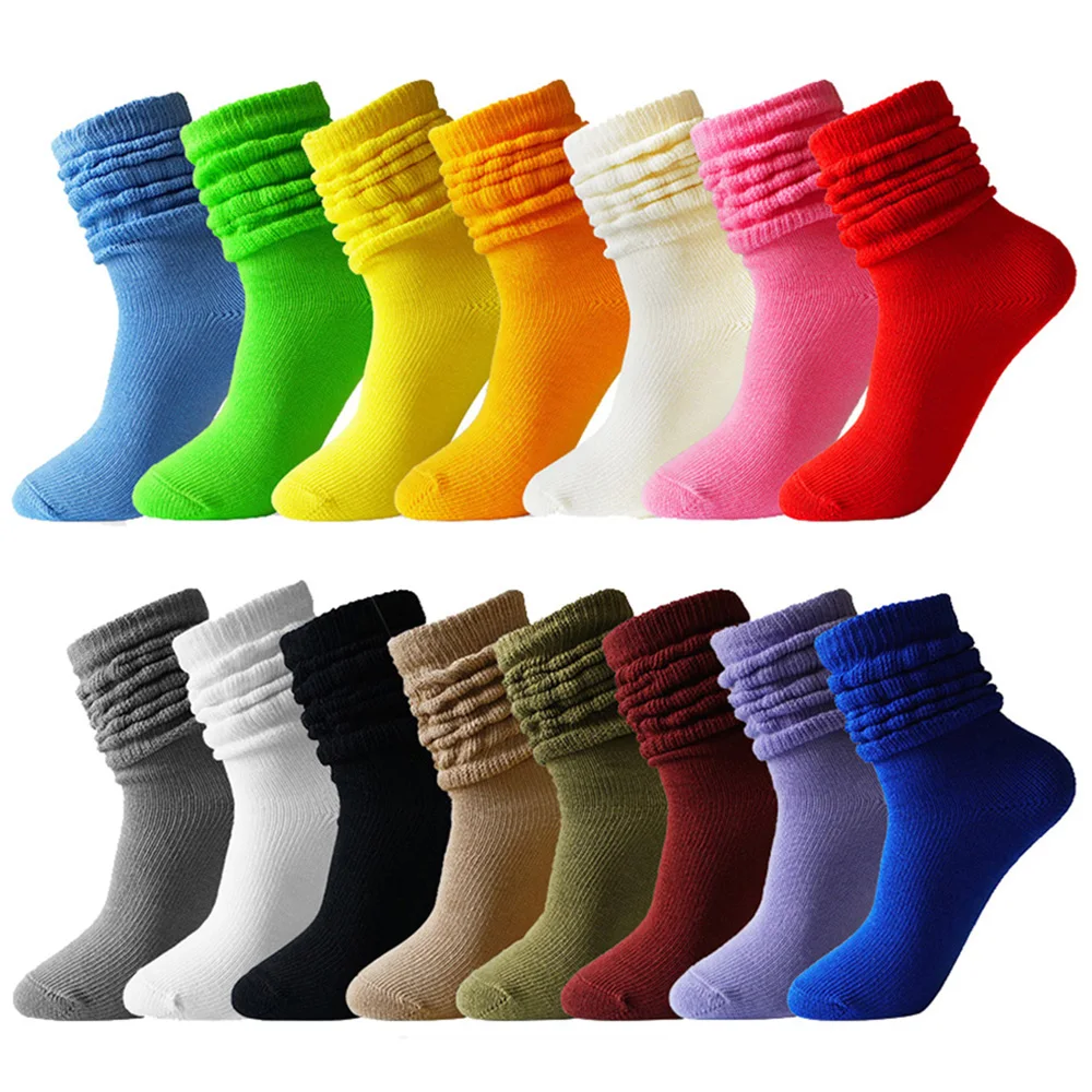 Uron Extra Long Heavy High Quality Slouch Socks Fashion Thick Socks For Women