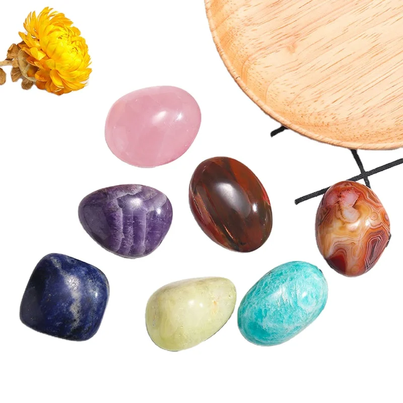 7 Chakra Gemstones Gift Box Natural Crystal Healing Stone Reiki Meditation 7 Chakra Set Healing Box Tumbeld Stone Set