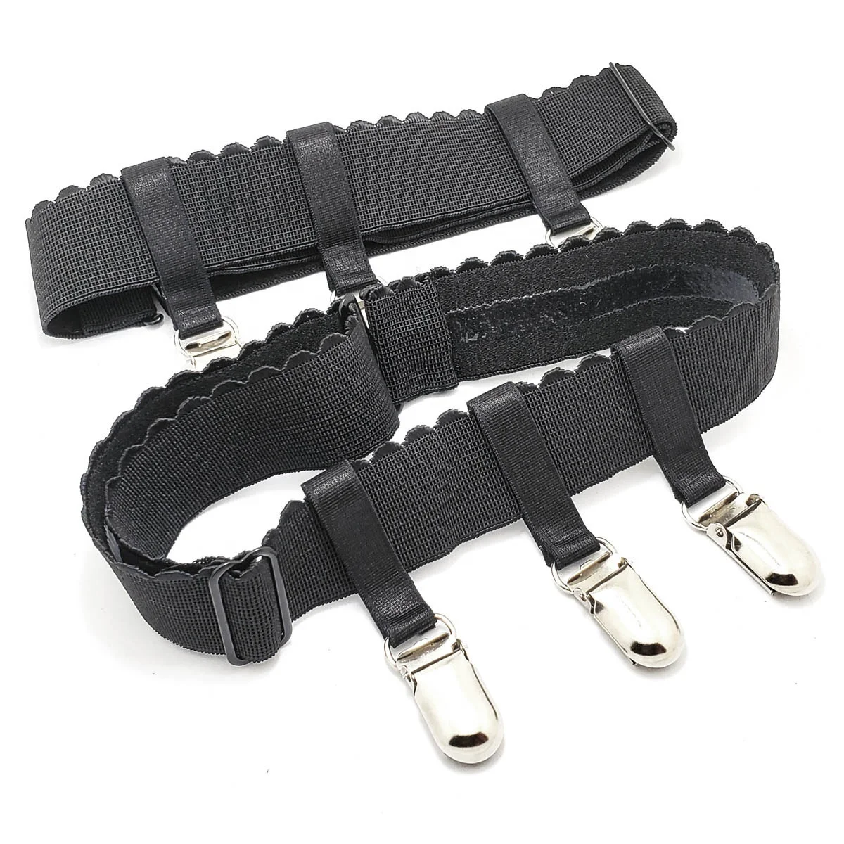 Factory Custom Anti-slip Silicone Sexy Elastic Thigh High Stockings Suspender Women Lingerie Garter Belt