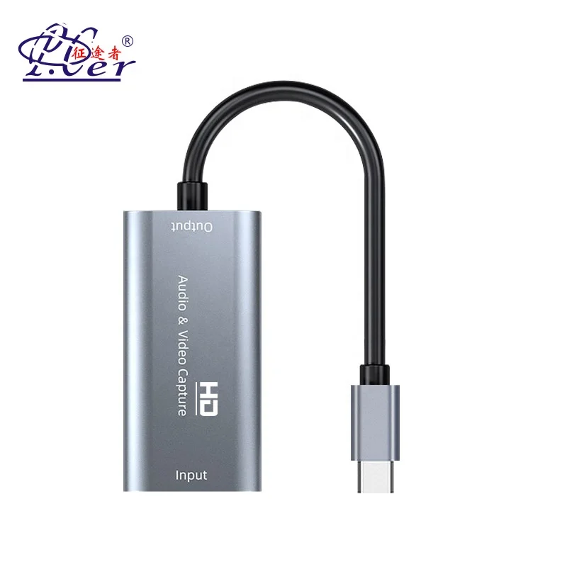 Audio Video Capture Card HDMI to Type-C Record 4K 60Hz 1080P HDMI to USB-C Video Capture for Live Broadcasting Streaming