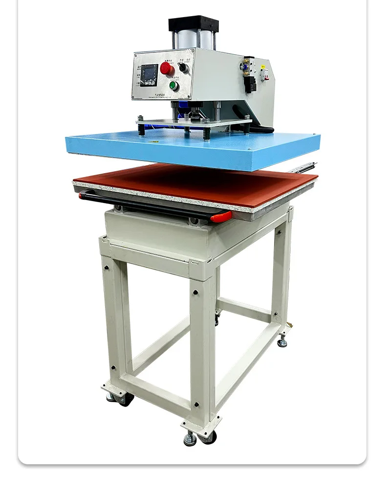 Pneumatic Heat Press Clothes Flatbed Single Station Dye Sublimation Heat Press Machine