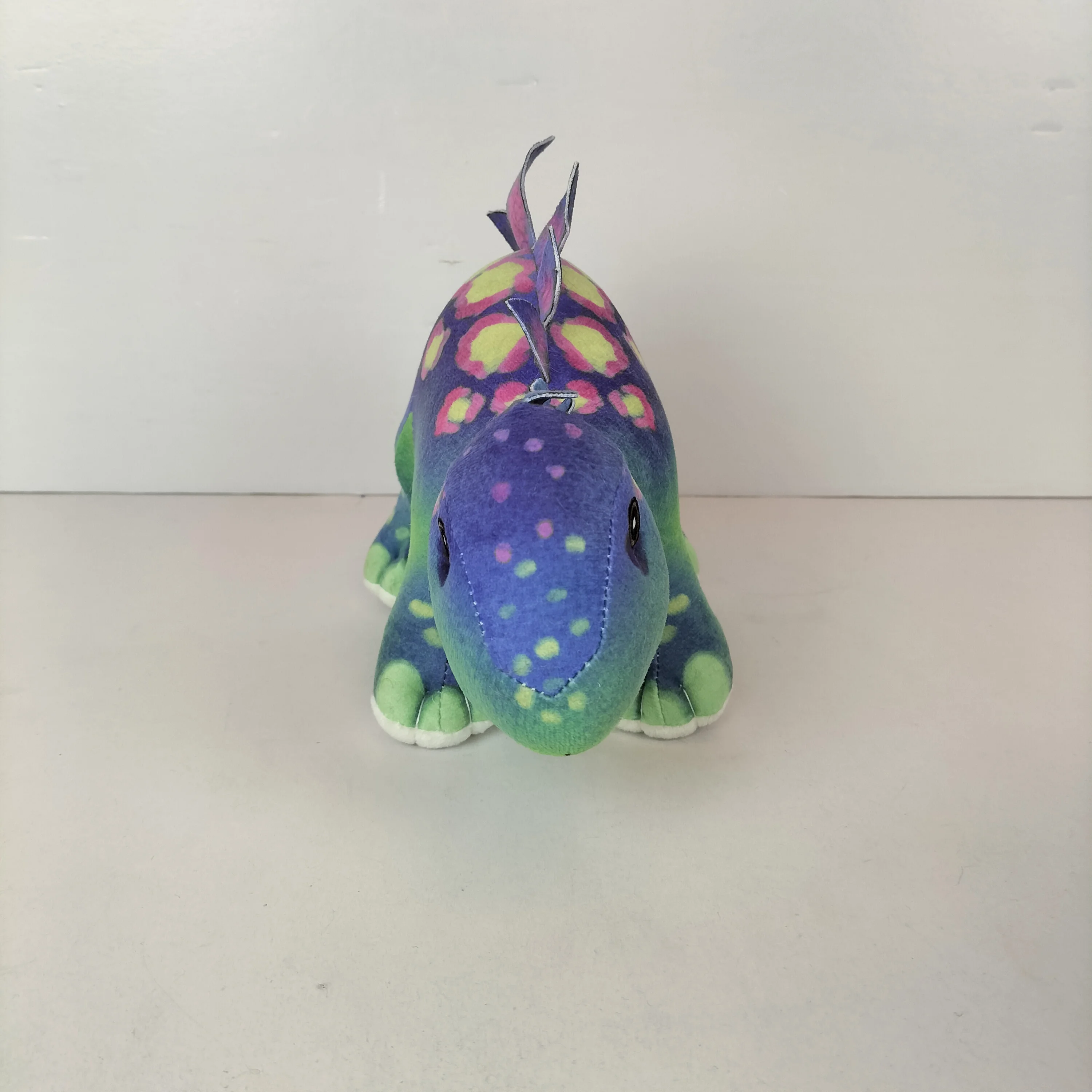 Wholesale high quality Lifelike dinosaur stuffed animal toy custom made realistic  little colorful plush toy for kids