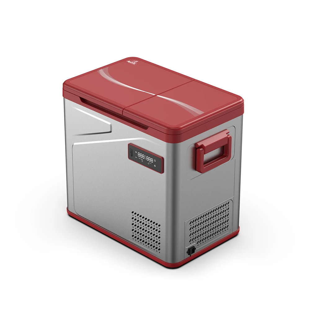 HS59 Alpicool car refrigerator 12V 24V electric cooler ac dc compressor dual-zone compact Car Freezer portable Fridge camping