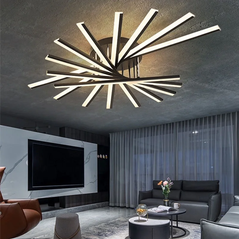 Minimalist Ceiling Lights Living Room Linear Chandelier Lights AC90V-260V Modern Bedroom LED Chandelier