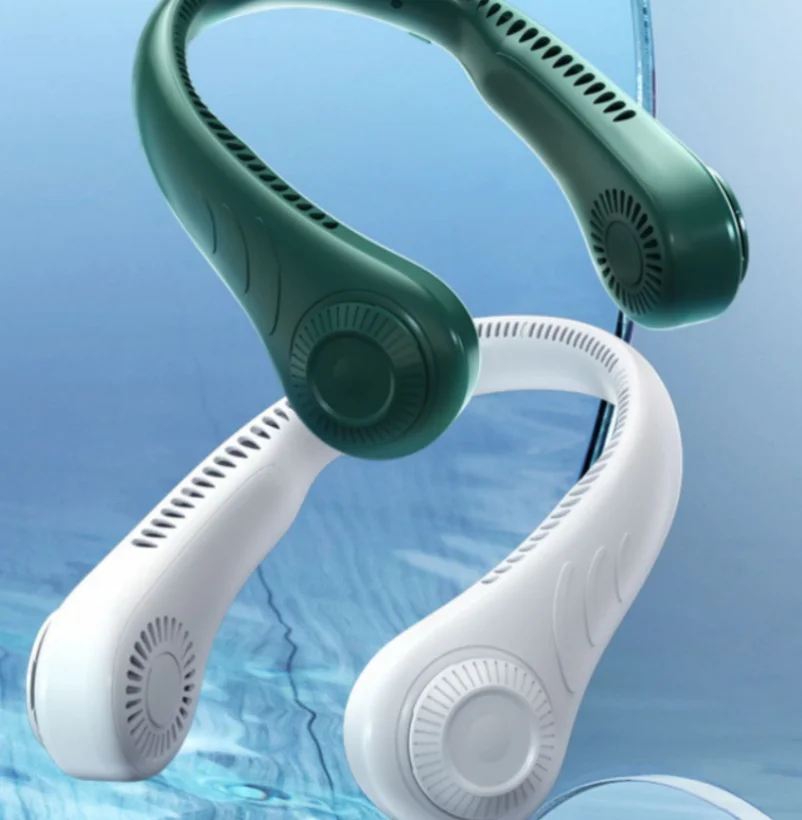 Mini Fan Neck Led Lighting Hanging Neck Fan Portable Neck Fan Rechargeable