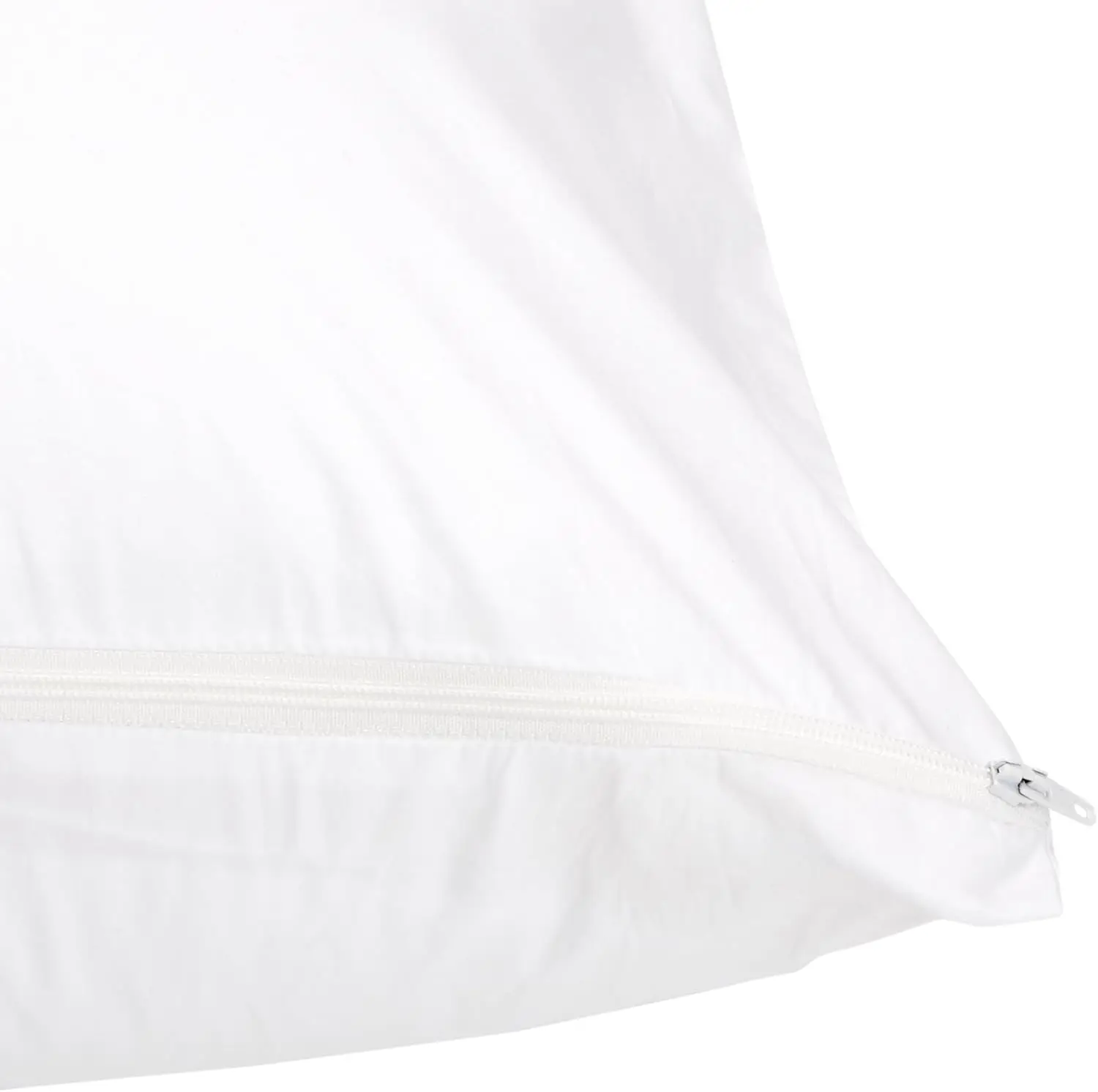100% Cotton Hypoallergenic Body Pillow protectors with zipper, Standard size - White (55 x 21 inches), Pillows Not Included