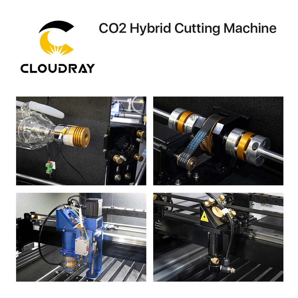  Cloudray BD16 1325 130 Вт CO2 лазерный смешанный Гибридный станок для резки ткани металла и
