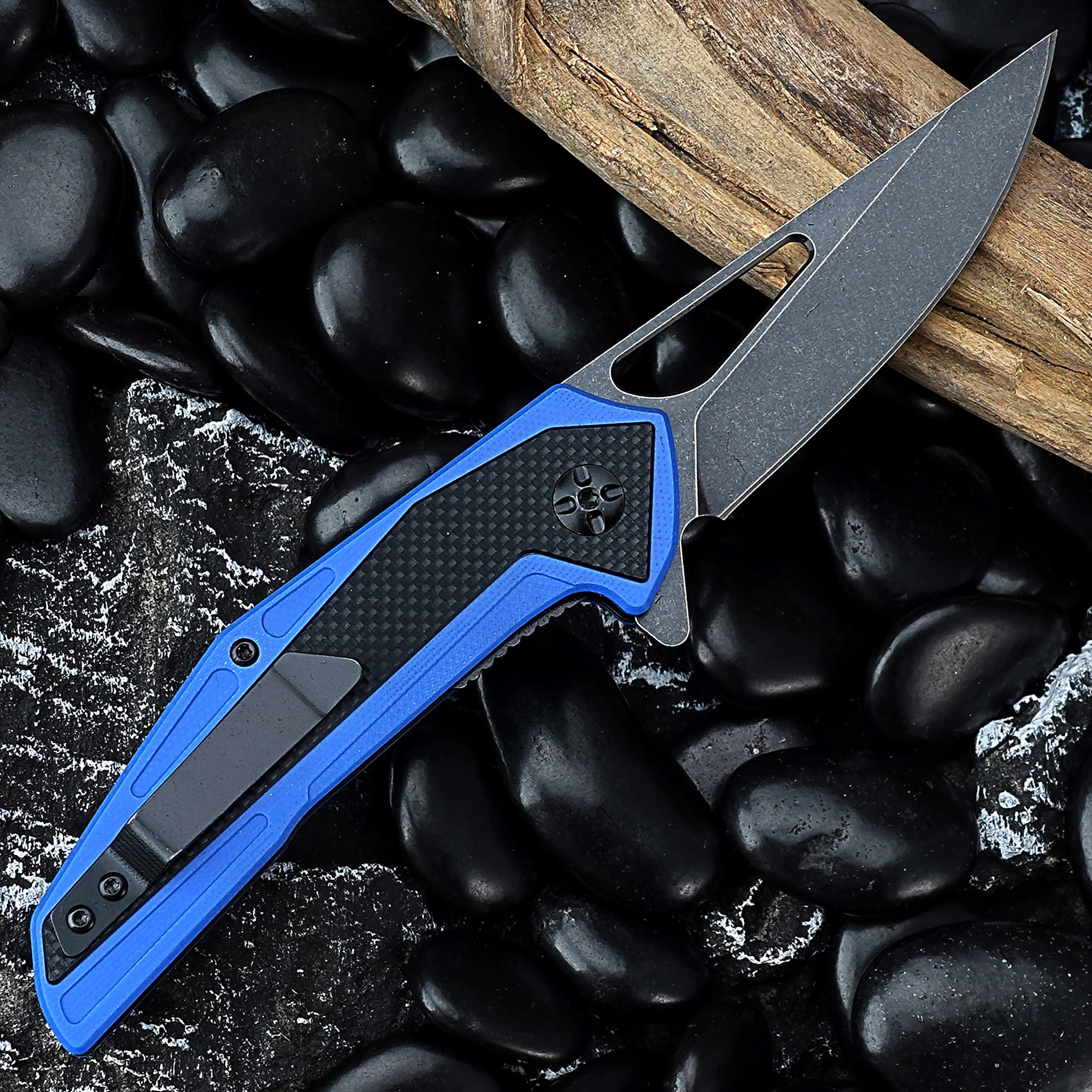 New Style D2 Steel Folding Pocket Knife Black G10 Handle Portable Edc Self Defense Survival Camping Outdoor Knife
