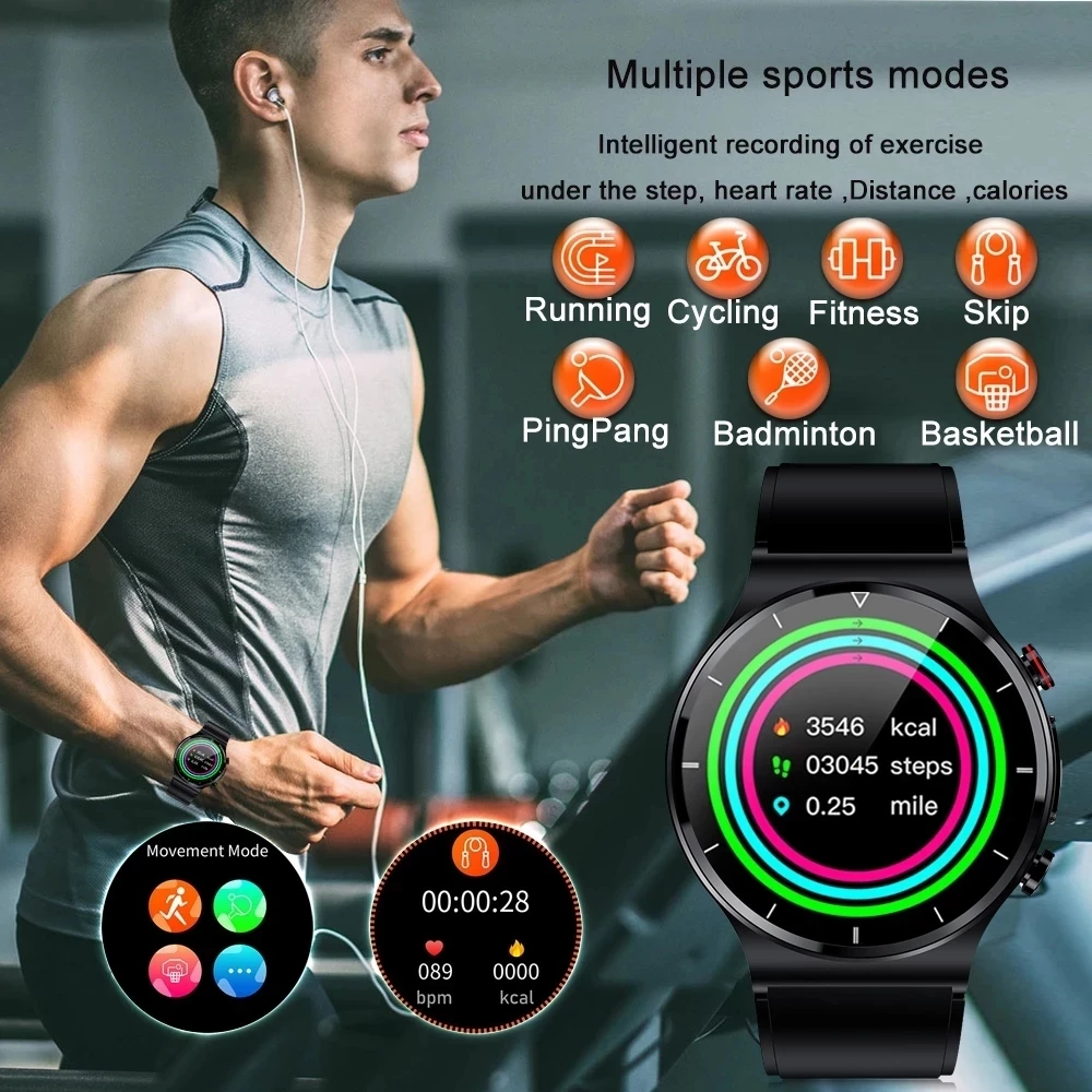 LIGE 2022 Top Quality Multi Function Wristband 1.32-inch HD Screen 24 Hour Heart Rate Monitoring Fitness Tracker Smart Watch