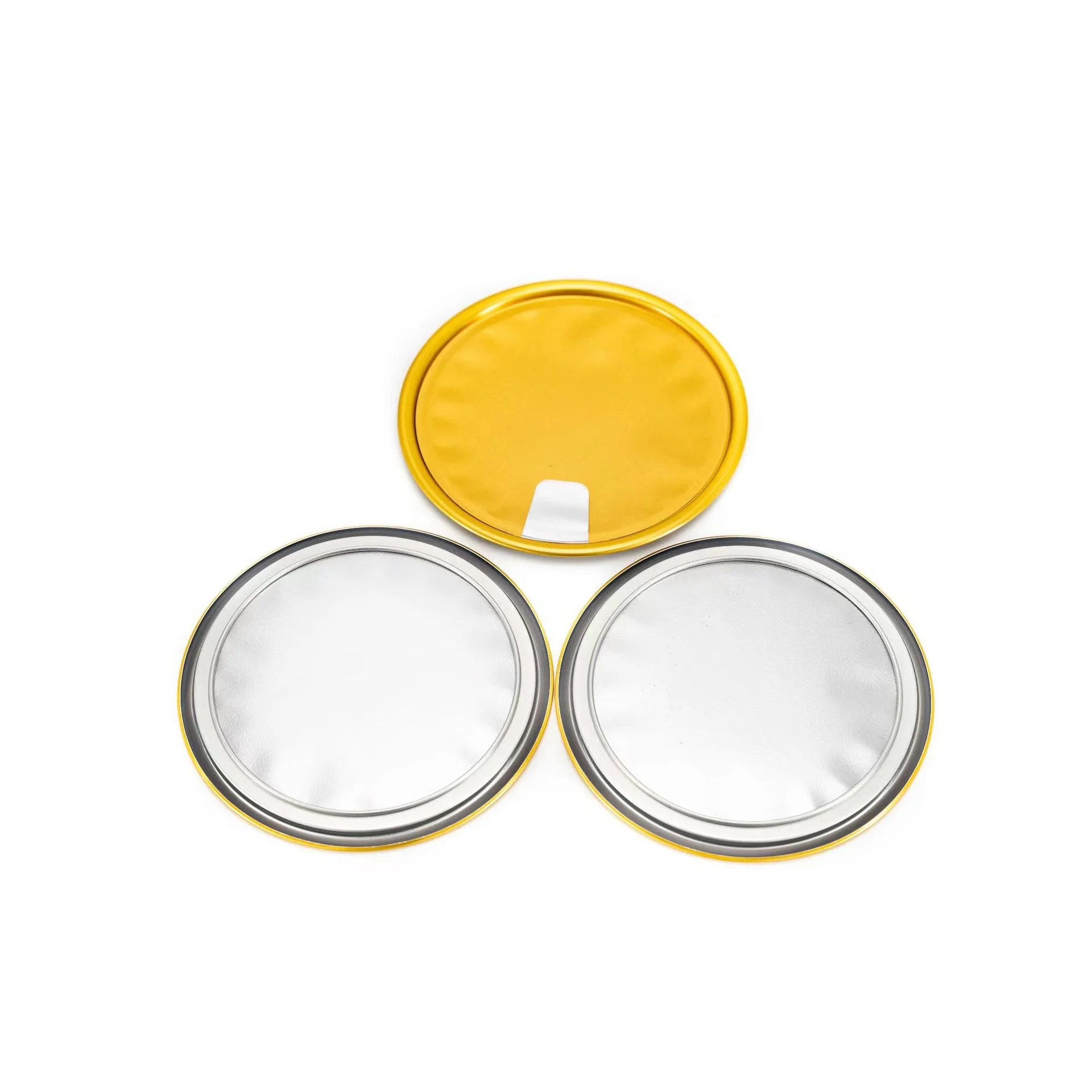 Hot sealing 73#,83# easy open end production line and easy open can lid 99mm and peel off lid with food cans