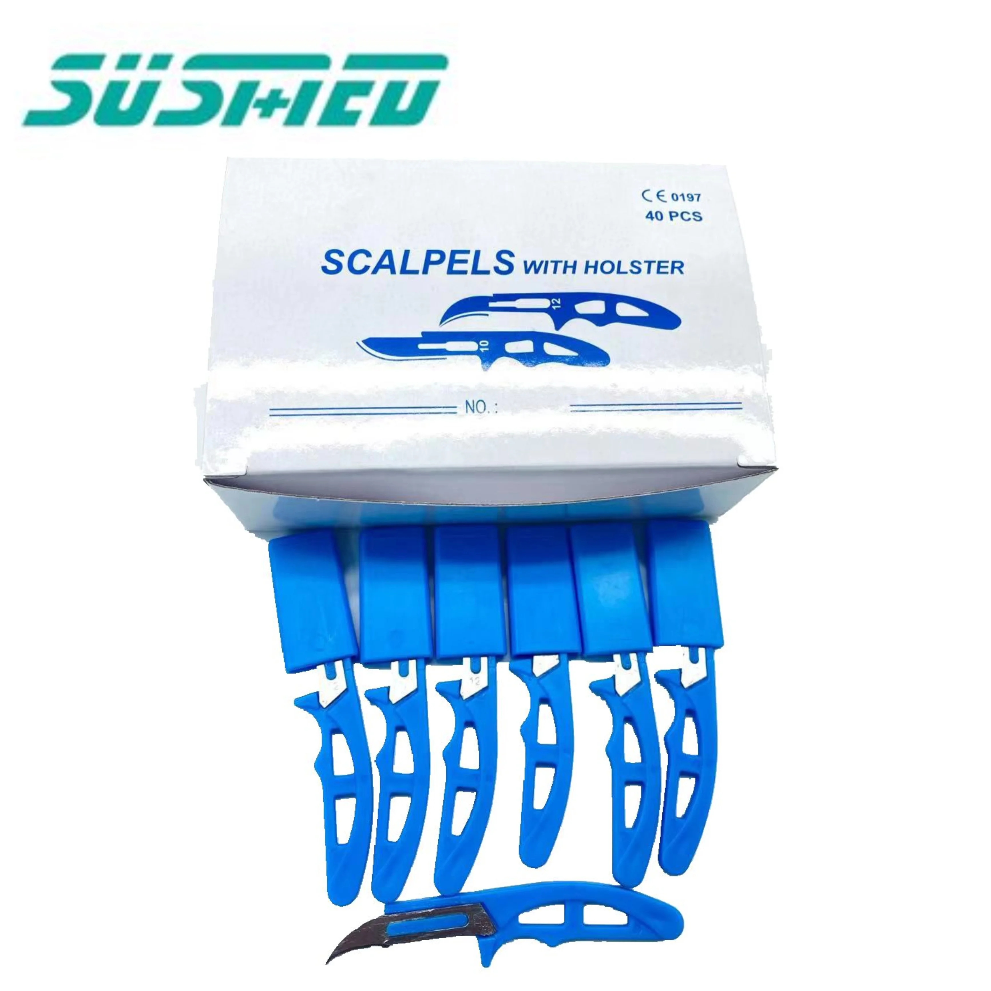 Castration Tool Mini Veterinary Blade Portable Animal Castration Castrating Knife Pocket Scalpel with Plastic Handle