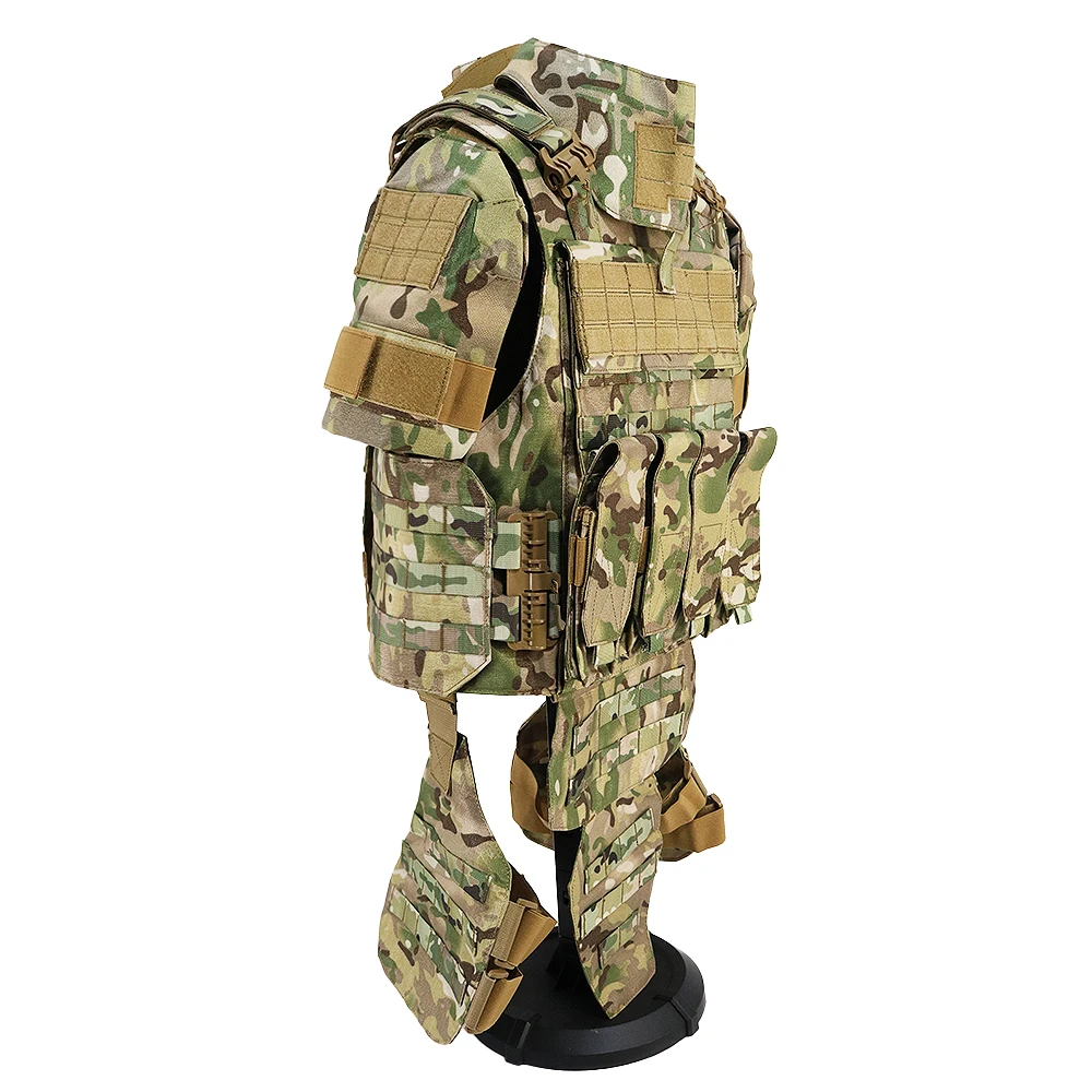Full Coverage Stab Proof CP Armor Laser Molle Combat Tactical Fully Body Protective Vest Plate Carrier