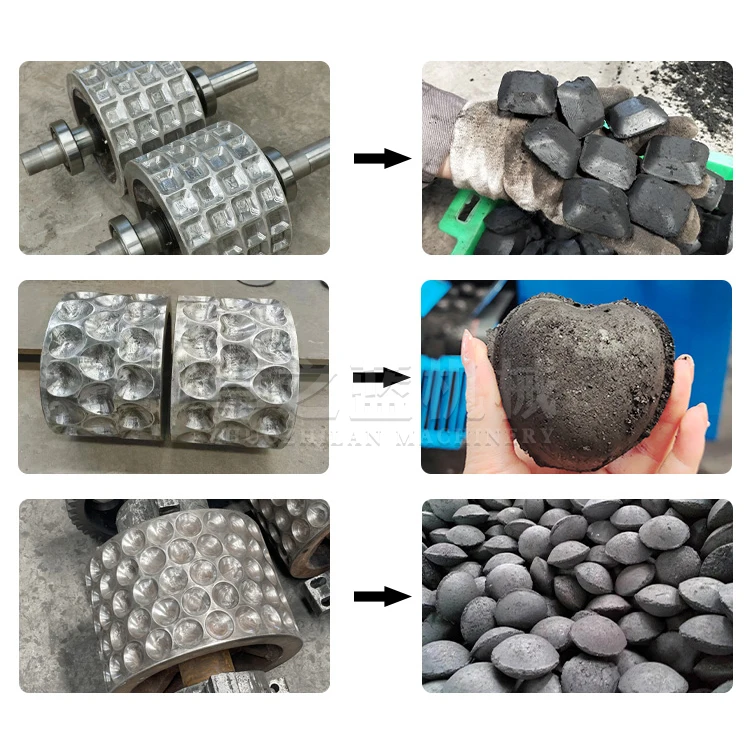 Roller ball press pillow shape charcoal briquette machine bbq charcoal press machine iron pellets rolling machine