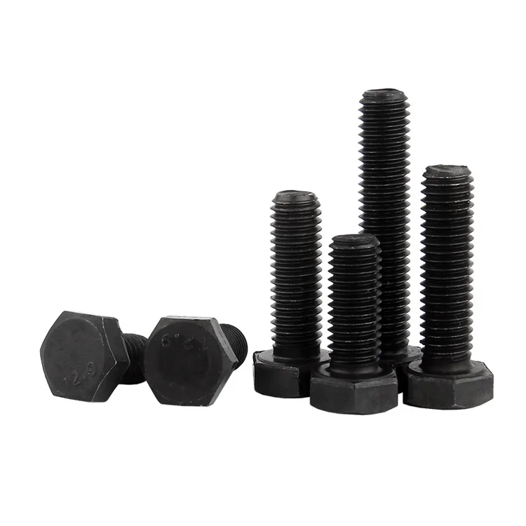 black oxide HDG hot dip galvanized hexagon bolts din931 din933 grade 8.8 m18x120 hex bolts