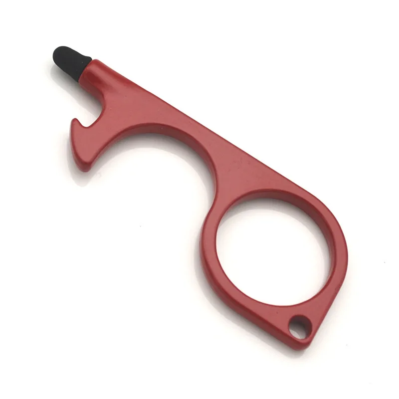 2023 Hot Sale Multi Colors Self Defense Safety No Touch Door Opener Keychain For Women