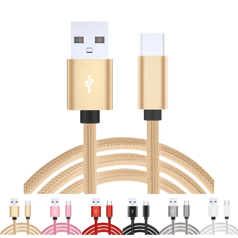 
WIK-YS 3.3 ft 1M 6.6ft 2M 10ft 3M Factory Cheap Price Fast Charge Nylon Braided Usb Rechargeable Cable Mobile Cell Phone Charger 