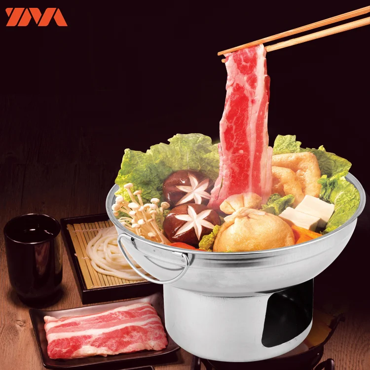 Multi-function Fuel Alcohol Hot Pot Without Lid Stainless Steel Cooking Chafing Dish