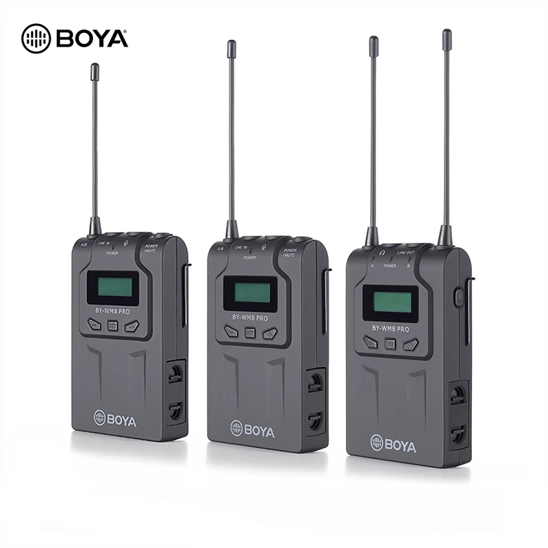BOYA BY-WM8Pro K2 K1 mic condenser Wireless Mic Microphone System Audio Video Recorder Receiver for Canon Nikon Sony DSLR Camera