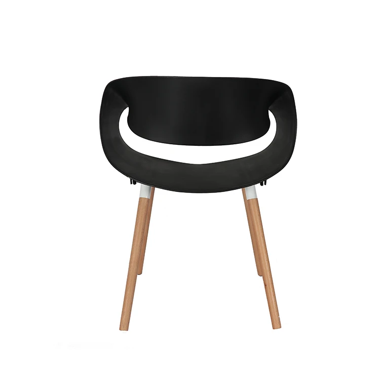 hot selling classic black wooden white plastic restaurant dining chair