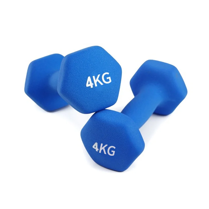 Cheap Hot Sale  Exercise Dumbbell Colorful Vinyl Carton Strength Exercise Dumbells Set 100 Sets Accept OEM Multi-color
