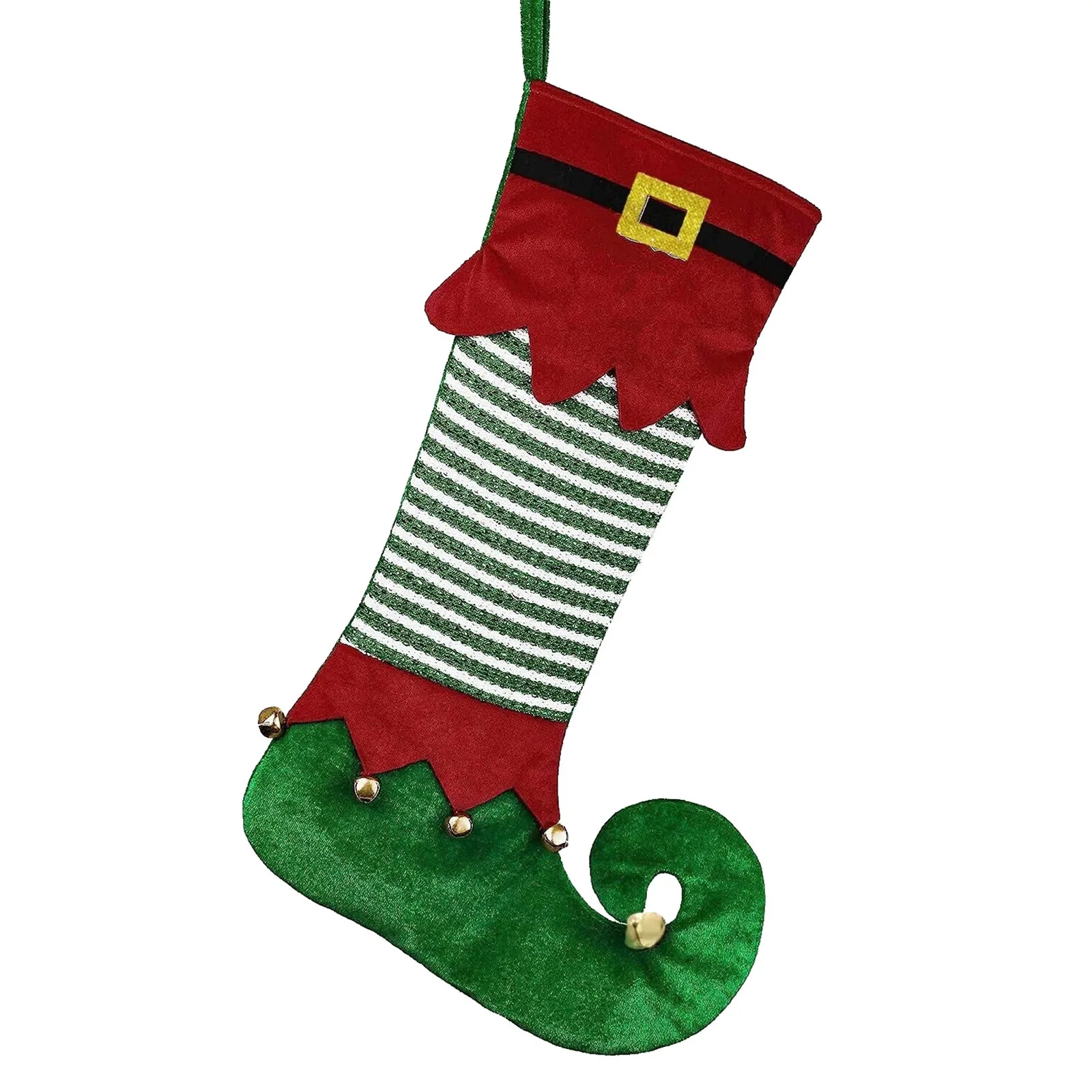 32*53*3cm Christmas elf socks Stocking Decorations for Family Holiday Xmas Party Decor