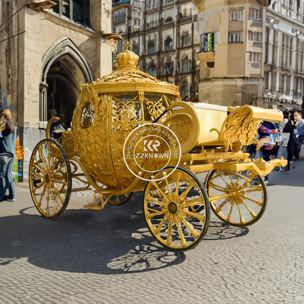 Electric Cinderella Children Garden Horse Cart Luxury Cinderella Carriage Princess Carriage Horse Drawn Carriage