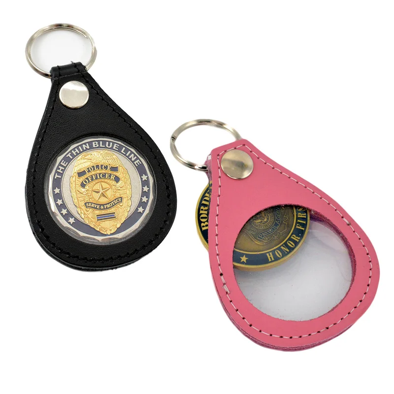 Wholesales Custom Security Leather Keychain Badge Mini Cooper Mouse Badges Wallet Custom Holder Key Ring