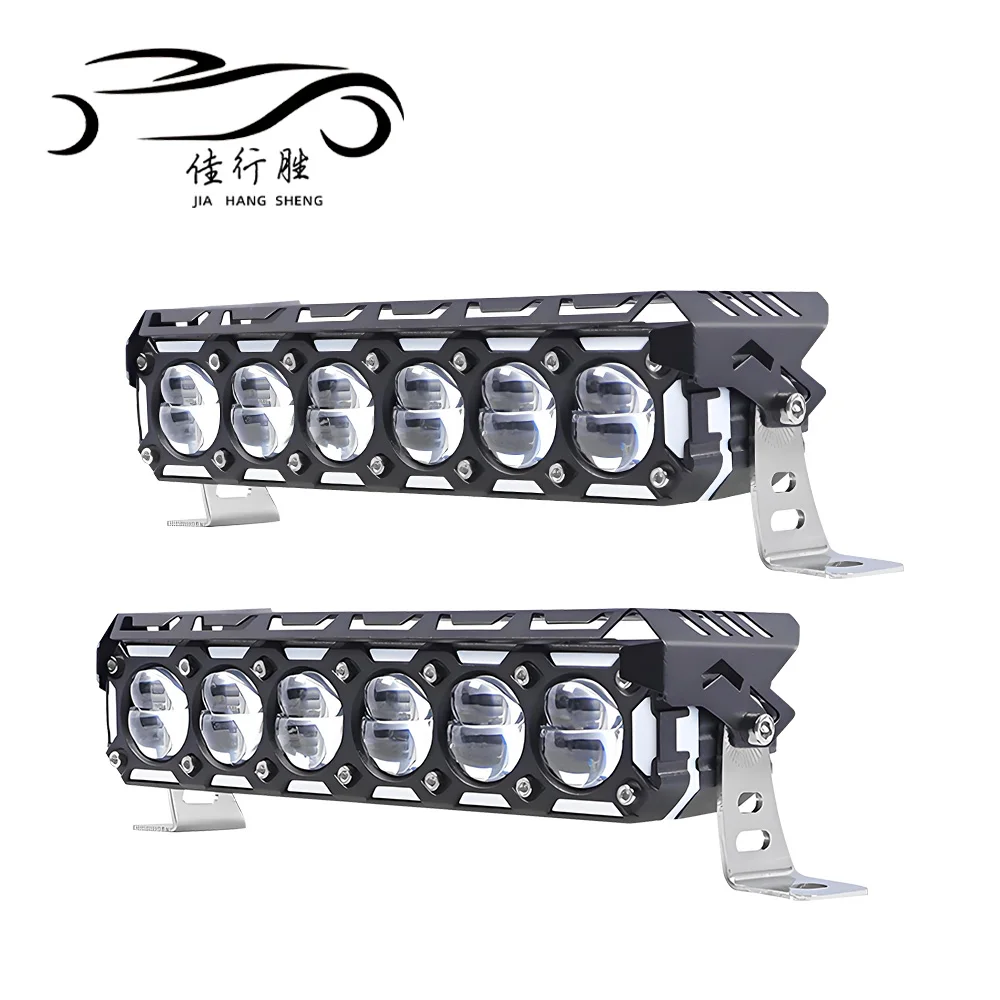 Jhs Super Bright Auxiliary Spotlight Strip Light Fog Light 140W Led Driving Headlights 6 Lens For Jeep Moto Suv