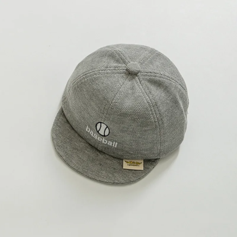 Wholesale 3-20 months baby basketball pattern adjustable cap autumn and winter daily casual shade soft side baseball cap