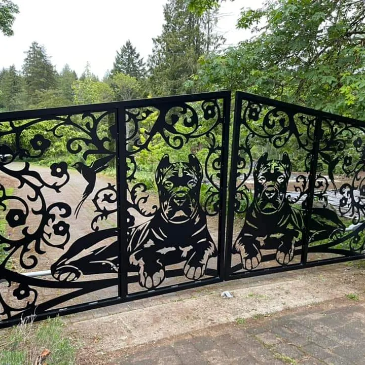 Top-selling Design Galvanized Iron Gate And Metal Fence Adjustable Wrought Iron Material Zinc Steel Fence Panels