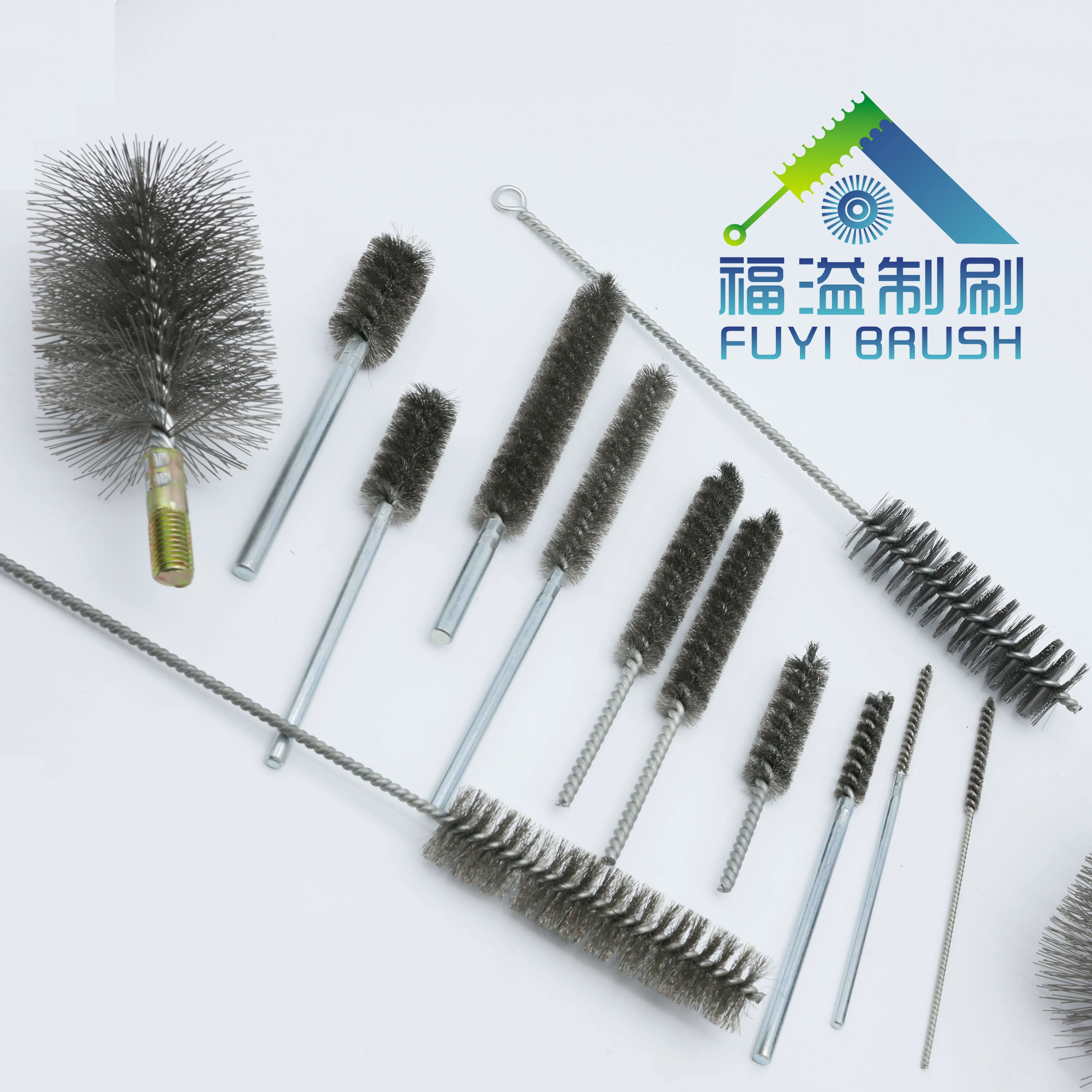 Steel wire twisted  tube polishing and cleaning brushes