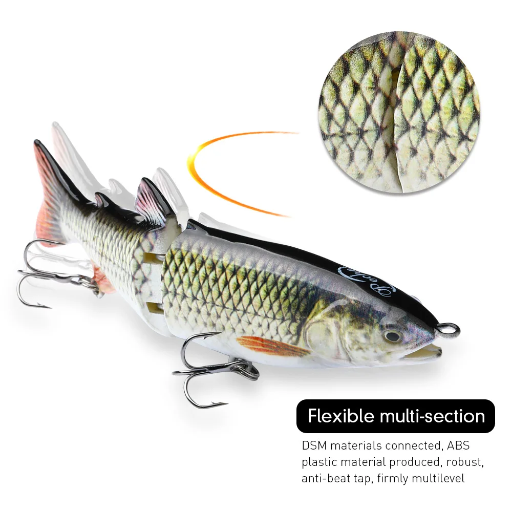 12.5cm/23.5g Multi Jointed Fishing Lure VIB Swimbait With Fishhook Leurre De Peche Dropshipping Crank Bait 3D Eye Trolling Lure