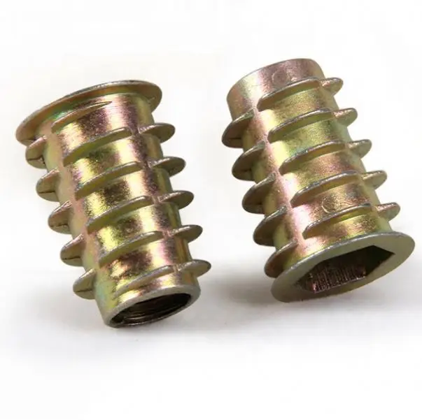 
1/4 in Zinc Plated Standard Flange Insert Nut for Wood 
