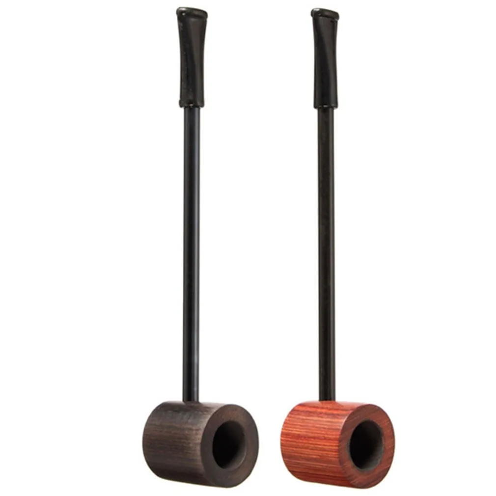 cheap long ebony wooden tobacco pipe