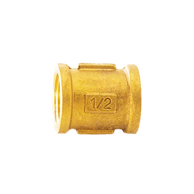DUNYUN factory high Quality Brass Double Female Nipple Coupling double female pipe coupling