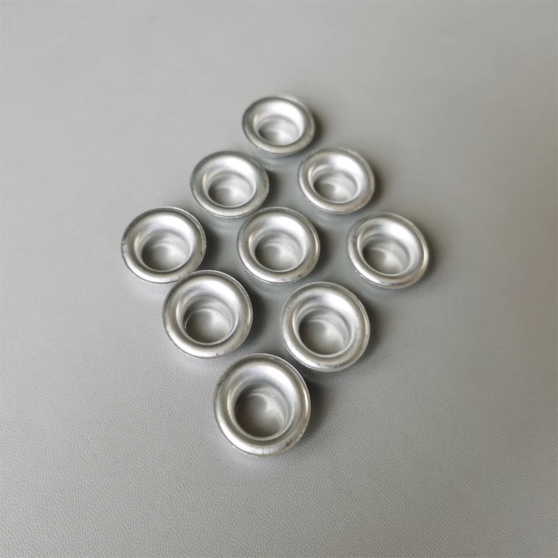 Aluminum Eyelet Widely Used For PE Tarpaulin Production 12/23 Aluminum Grommet Suitable for Auto Tarpaulin Finishing Machine